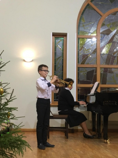 Ritvars Siņicins - trompete (3.klase), pedagogs Antons Zaharāns, 14.12.2018.