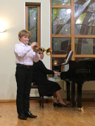 Krišjānis Putniņš (trompete, 4.klase), pedagogs Antons Zaharāns, 14.12.2018.